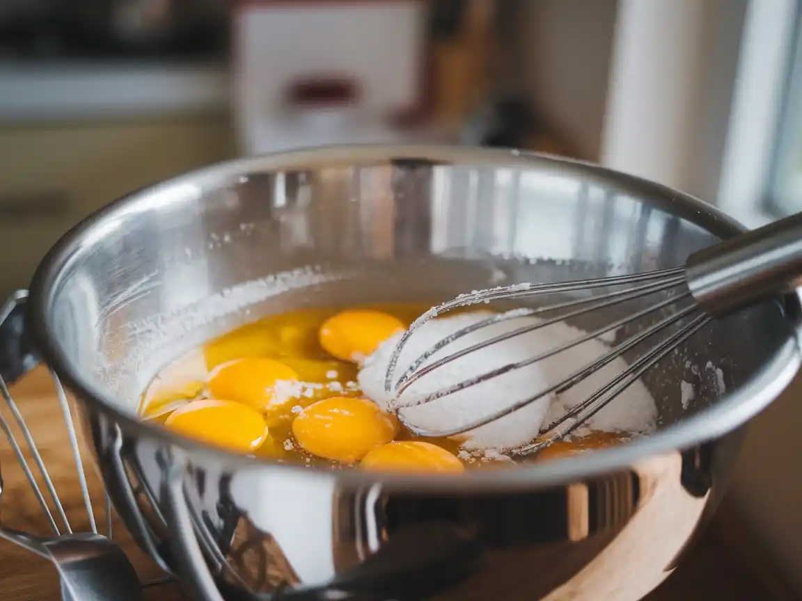 Biskuitrolle Rezept - Eier-Zucker-Mischung für Biskuitrolle