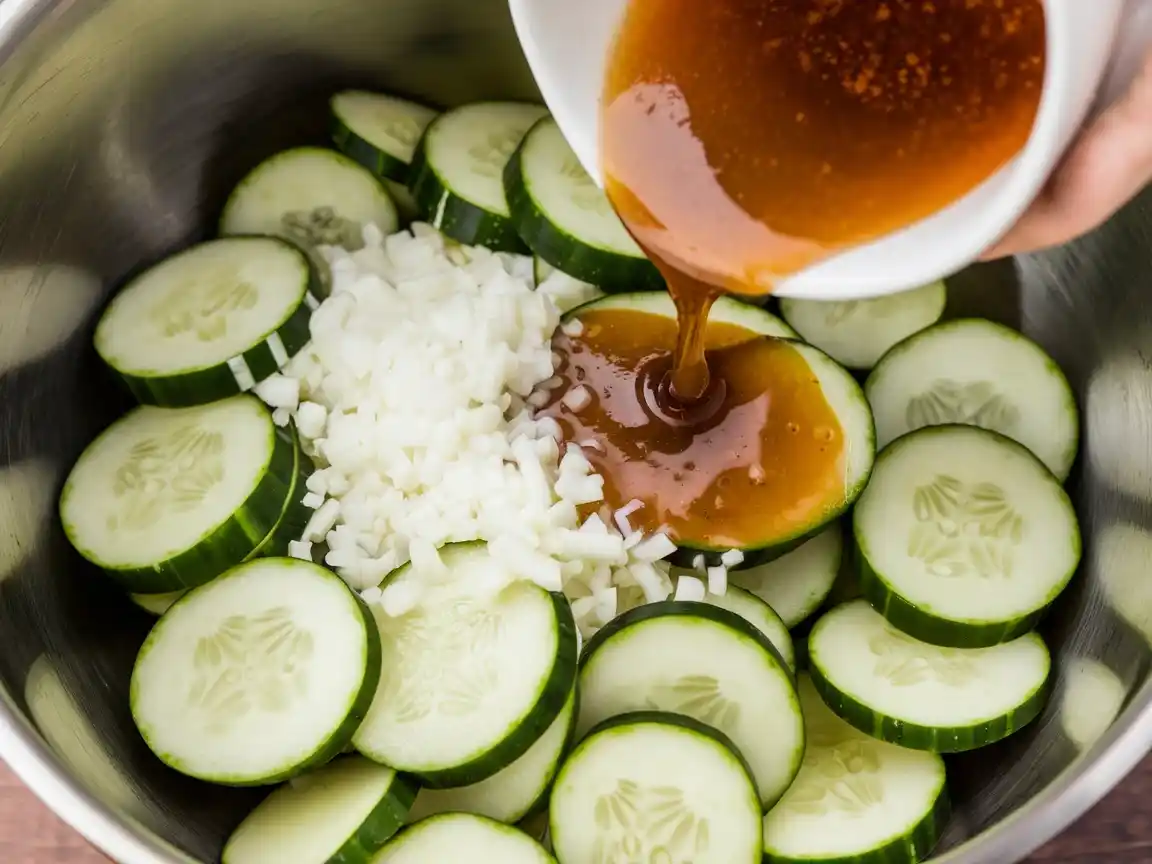 Gurkensalat mit Dressing