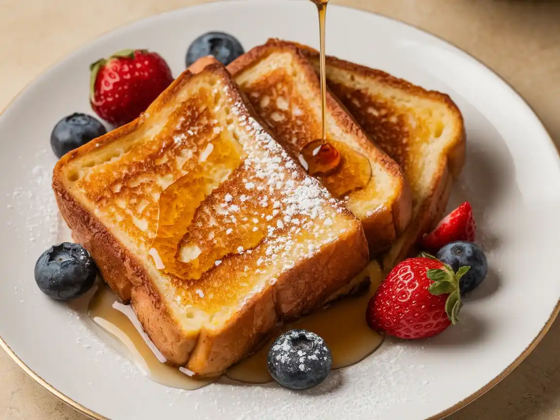 Servierter French Toast mit Garnitur