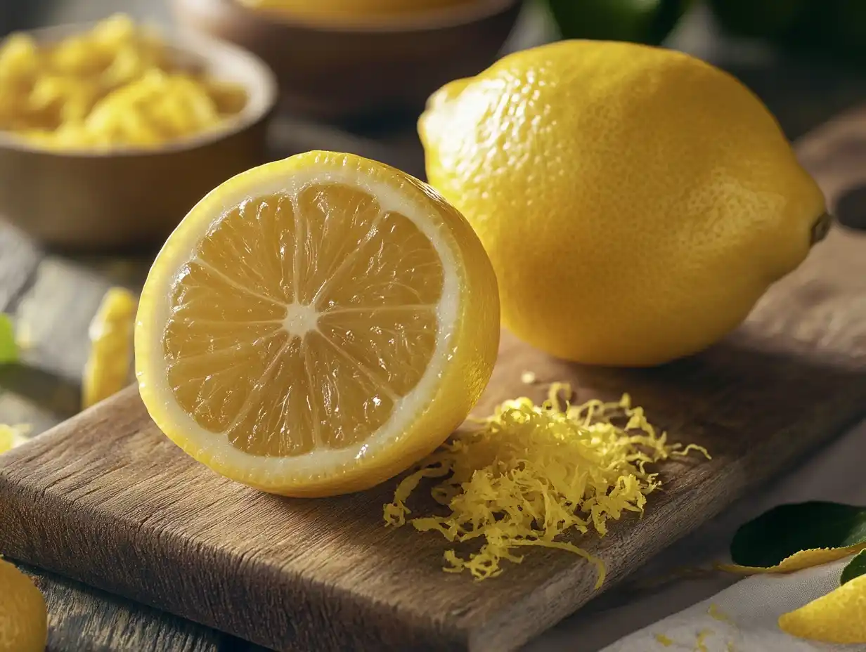 Zitronencreme DDR ohne Gelatine – Zitronenabrieb und Saft vorbereiten