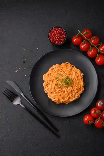 Nudeln mit Tomaten Sahne Soße – Cremige Pasta mit frischen Tomaten und Kräutern