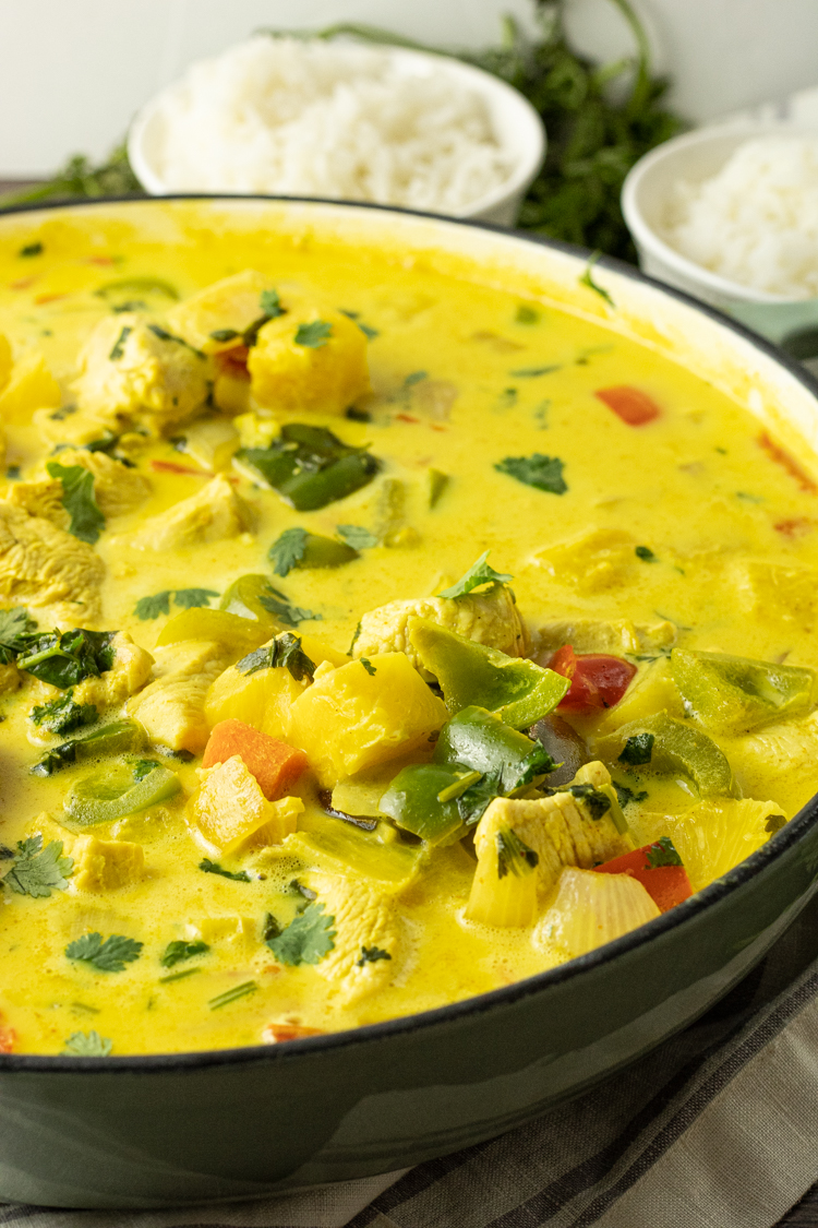 Hhnchen Curry Mit Kokosmilch Und Ananas