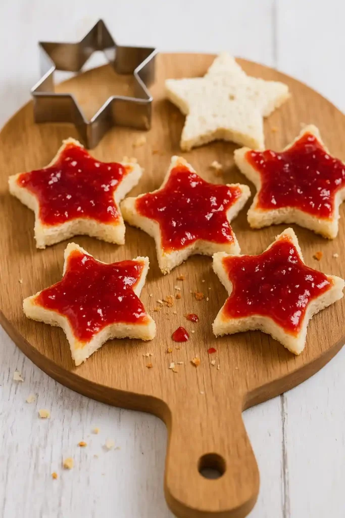 Toastbrot-Sternchen mit Marmelade – süße Snacks zum Selbermachen