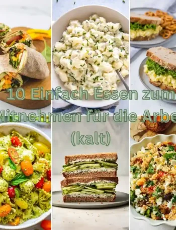 Bunte Auswahl an gesundem essen zum mitnehmen arbeit kalt – ideal für Büro oder unterwegs.