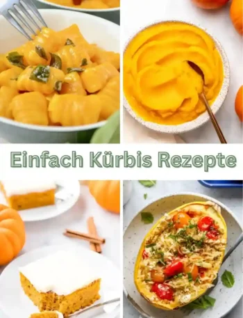 Einfach Kürbis Rezepte – verschiedene Gerichte mit Kürbis wie Kürbis Gnocchi, Kürbispüree, Kürbiskuchen und Spaghettikürbis.