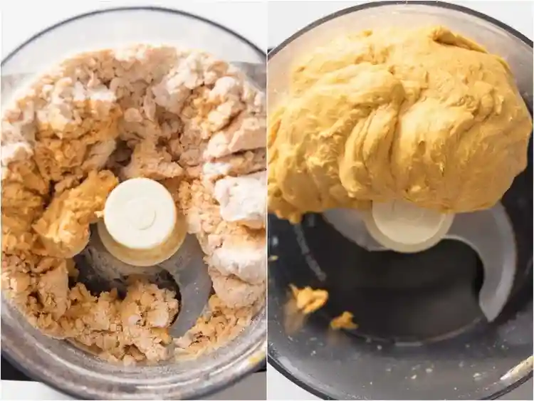 Kürbisbrot Teig im Food Processor – Zubereitung vom Kürbisbrot mit Trockenhefe und Kürbismus