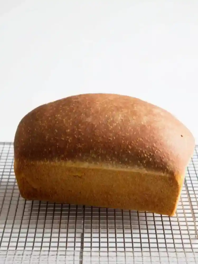 Kürbisbrot mit Trockenhefe abgekühlt auf Gitterrost