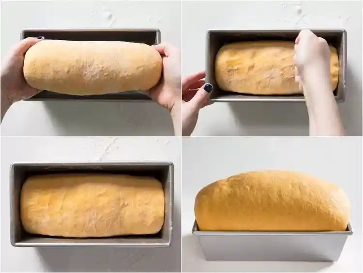 Kürbisbrot mit Trockenhefe – geformter Teig mit Kürbismus im Backblech
