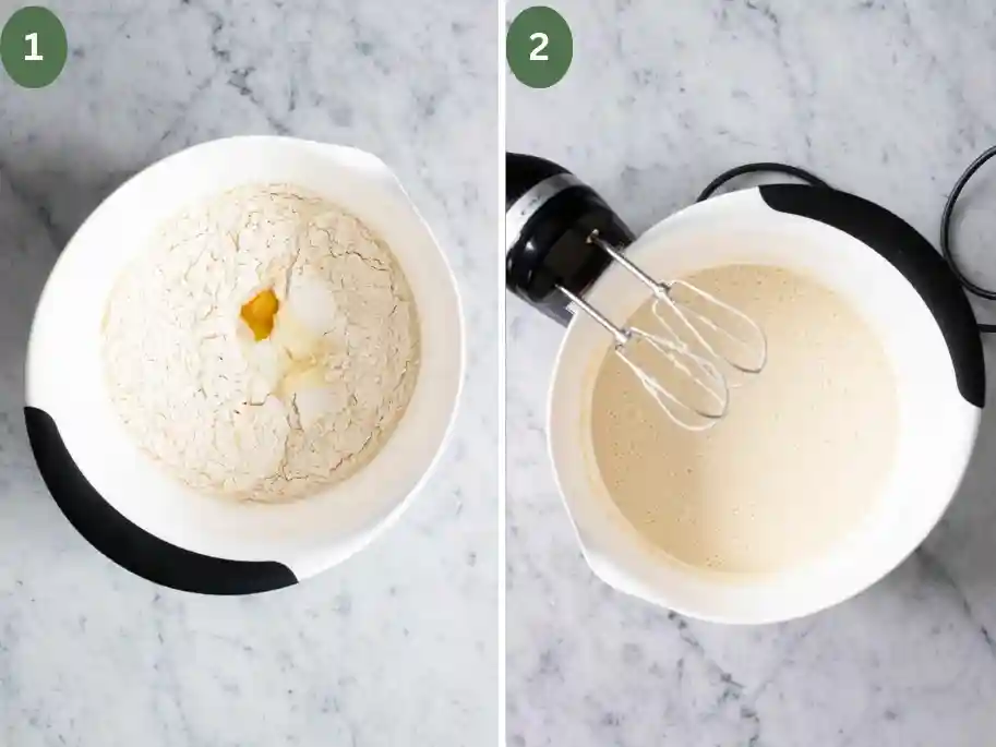 Pfannkuchen Teig zubereiten – Pfannkuchen Rezept ganz einfach mit Mehl, Milch und Eiern für klassisches Eierkuchen Grundrezept