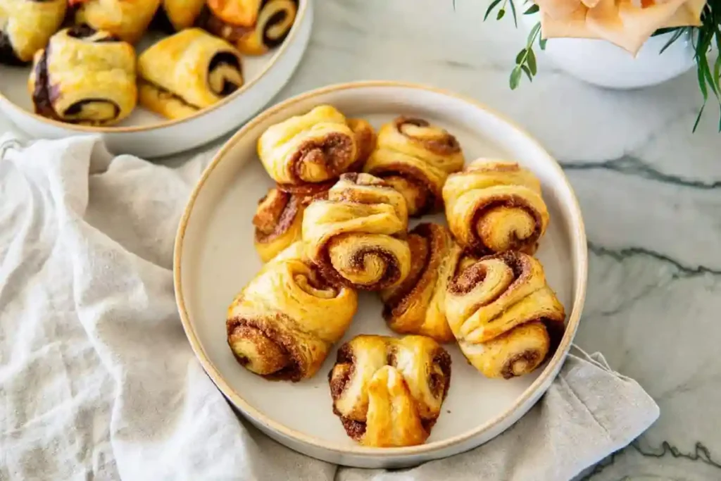 Original Hamburger Franzbrötchen Rezept mit Plunderteig – saftige Franzbrötchen mit Zimt-Zucker-Füllung wie vom Bäcker