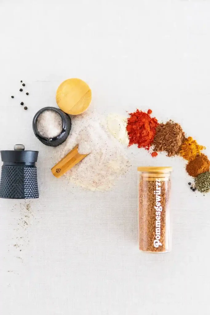 Pommes Gewürz selber machen – Zutaten für bestes Pommesgewürz wie beim Imbiss mit Paprika, Curry, Knoblauch und Pfeffer