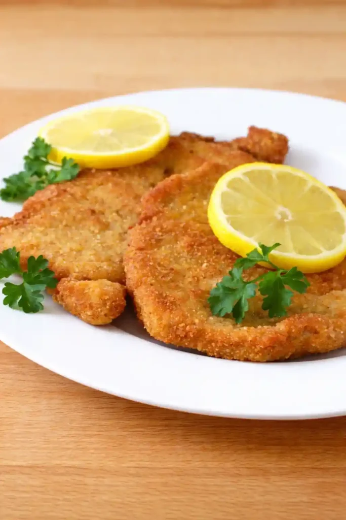 Knuspriges Schweineschnitzel mit Zitrone – klassisches Schnitzel Rezept richtig paniert und gebraten