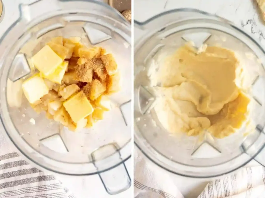 Sellerie pürieren mit Butter und Muskat für cremiges Selleriepüree Rezept ohne Kartoffeln