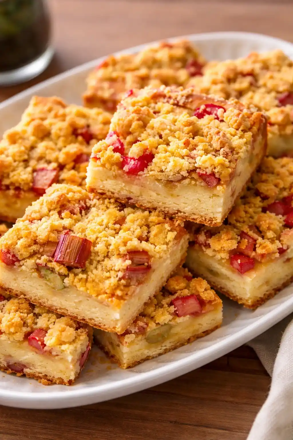 Rhabarberkuchen mit Hefeteig und Streusel – einfacher Hefekuchen mit Rhabarber