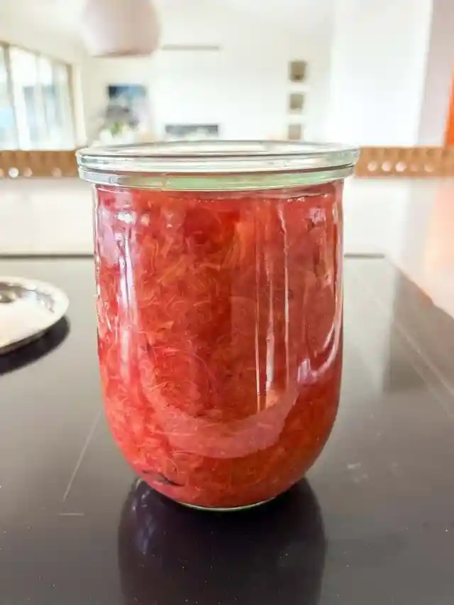 Rhabarber Kompott im Glas – Omas Rhabarberkompott nach DDR Rezept selber gemacht