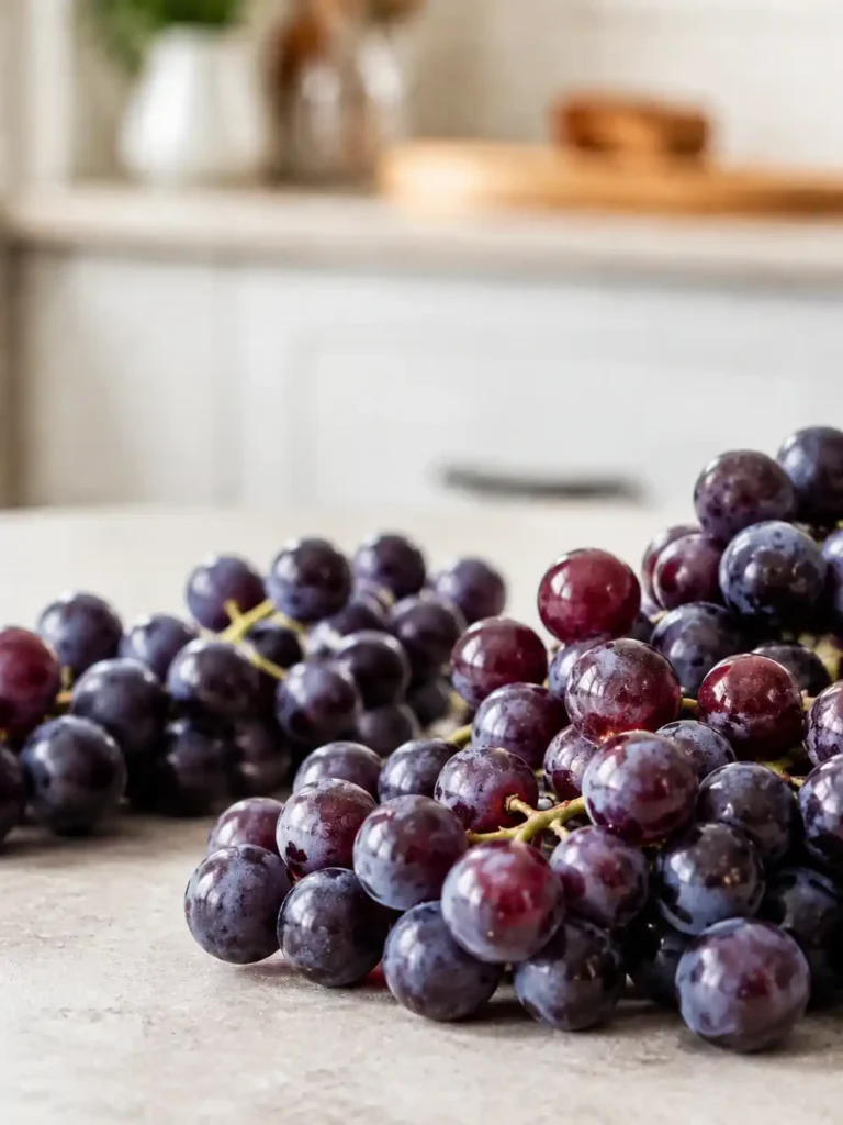 Frische rote Weintrauben für selbst gemachtes Traubengelee